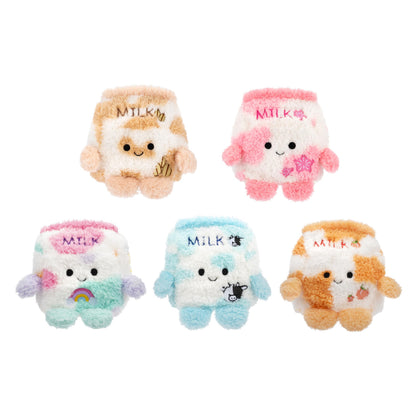 BumBumz 4.5-inch MooBumz Plush 5-Pack - Palmer Peach Milk, Charlotte Cereal Milk, Oakley Oat Milk, Maximus Milk Milk, and Sylvia Sakura Milk - from