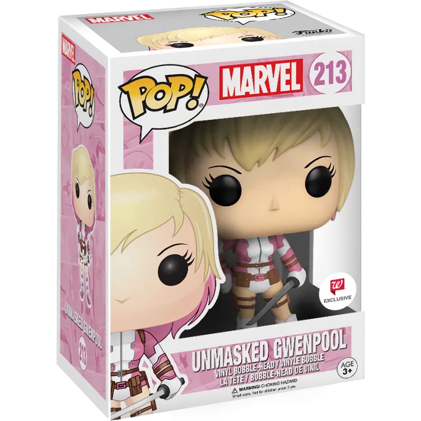 Unmasked Gwenpo o l (Walgreens Exc): Fun ko P o p ! Vinyl Figurine Bundle with 1 Compatible 'ToysDiva' Graphic Protector (213-13187 - B)