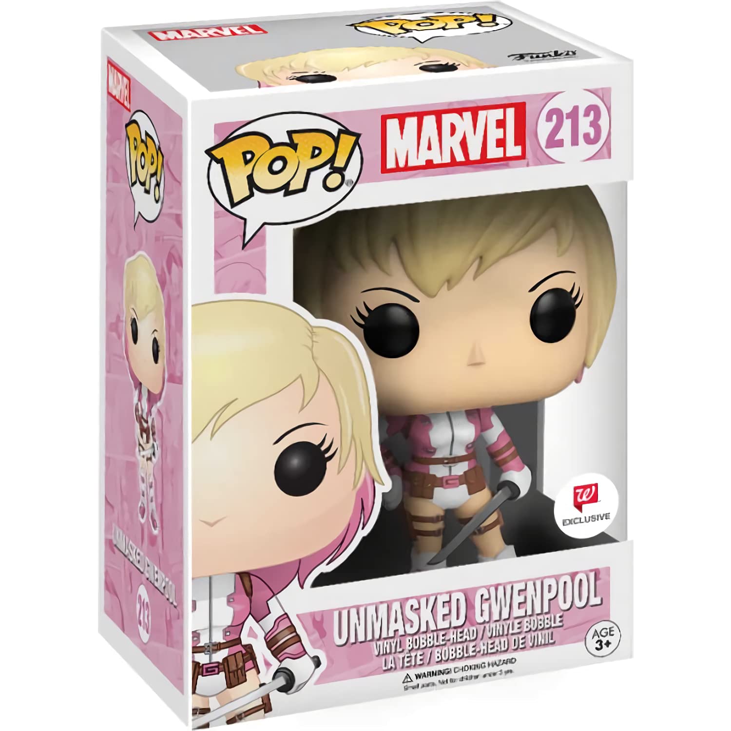 Unmasked Gwenpo o l (Walgreens Exc): Fun ko P o p ! Vinyl Figurine Bundle with 1 Compatible 'ToysDiva' Graphic Protector (213-13187 - B)