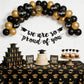 2026 Graduation Banners Party Decorations Black Glitter Grad Banner Garland