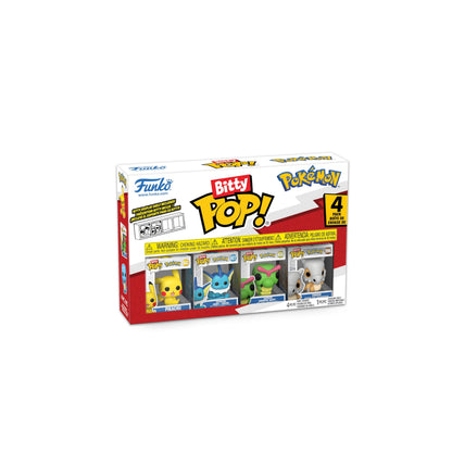 Funko Pop! Bitty: Pokemon - Pikachu, Vaporeon, Caterpie, and Cubone - 0.9 Inch (2.2 Cm) Collectable - Stackable Display Shelf Included - Gift Idea
