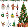DECMIOX Christmas Ornaments Building Set, 11-in-1 Christmas Tree, Wreath, Santa, Reindeer, Gingerbread, Polar Bear, Snowflake, 2025 Xmas Holiday