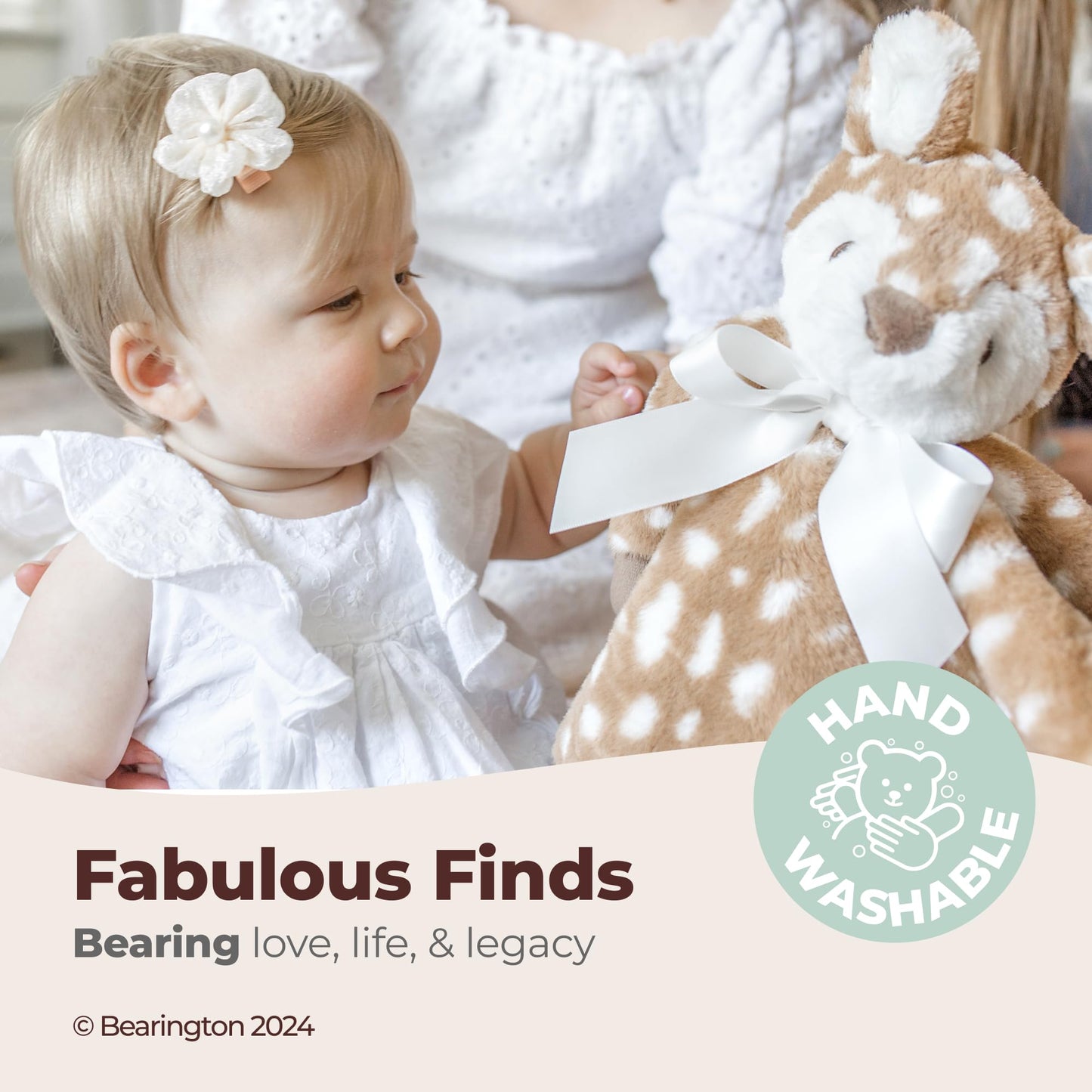 Bearington Lil' Willow Deer Stuffed Animal - 9" Plush Fawn Toy with Ultra Soft Fur - Cuddly Stuffed Deer with Embroidered Safety Eyes and Bean Bag