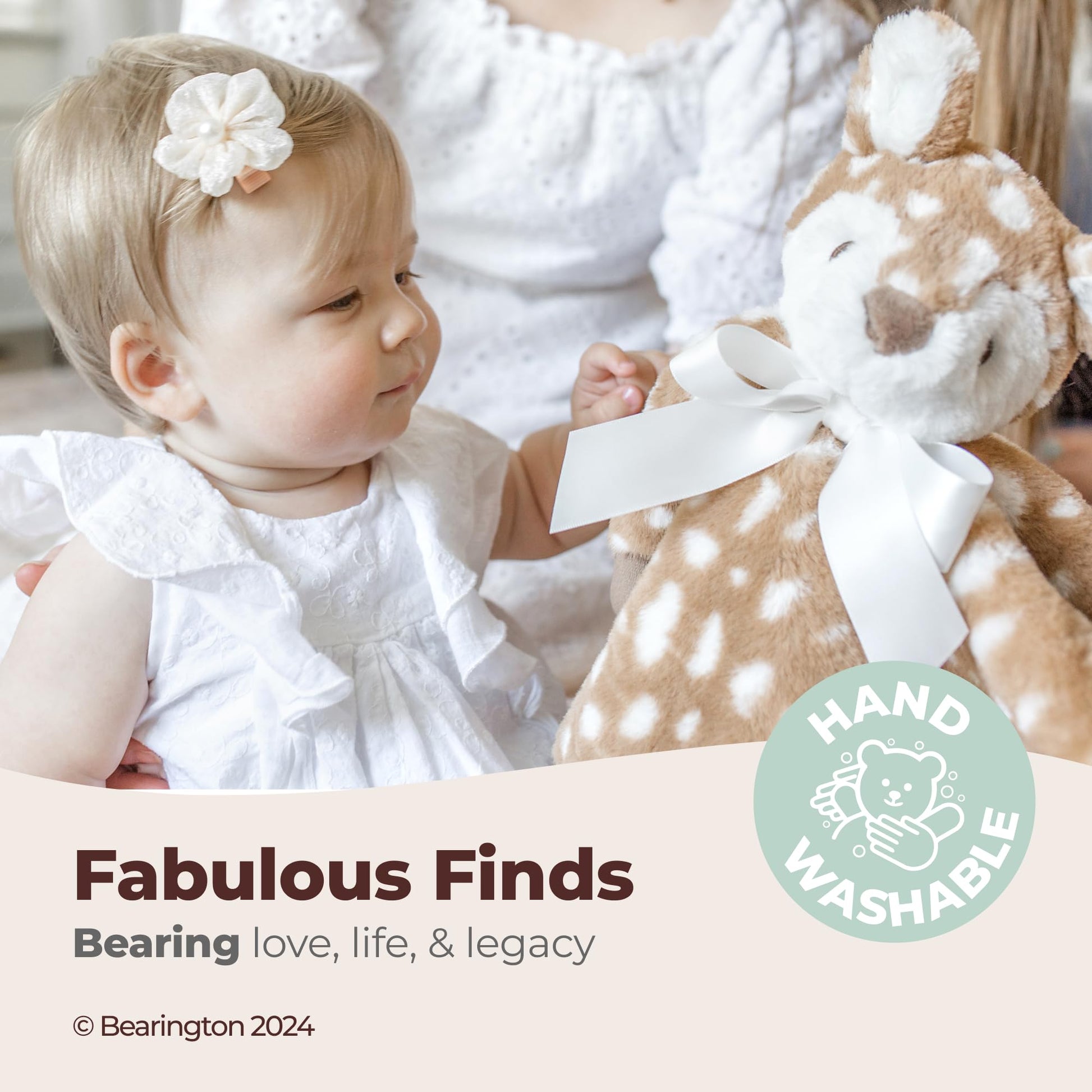 Bearington Lil' Willow Deer Stuffed Animal - 9" Plush Fawn Toy with Ultra Soft Fur - Cuddly Stuffed Deer with Embroidered Safety Eyes and Bean Bag