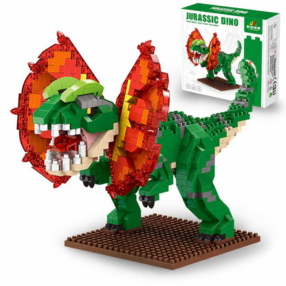 IBLOTIME Dilophosaurus Micro Brick Dinosaur Building Set, 1020 PCS