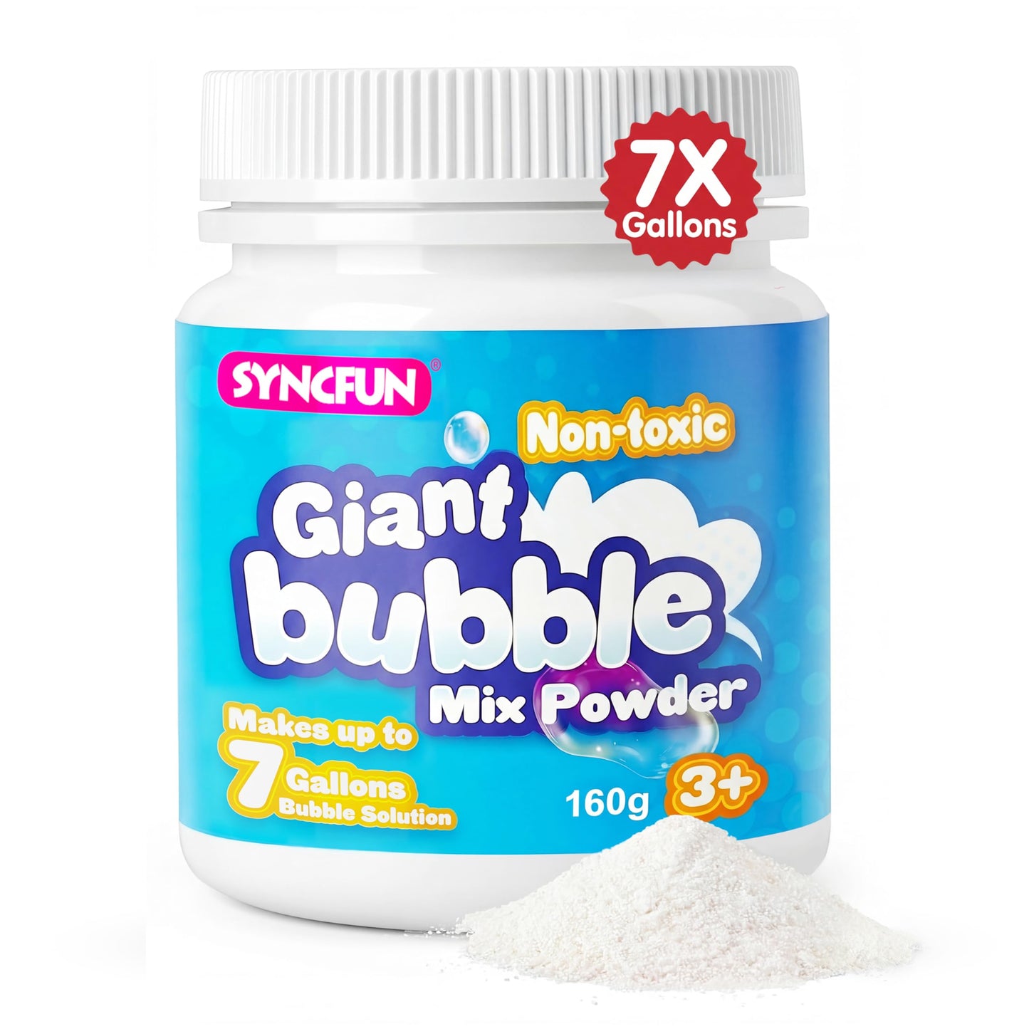 JOYIN SYNCFUN Giant Bubble Solution Makes 7 Gallons (896 OZ), Non Toxic Giant Bubble Mix Powder, Concentrate Solution Refill for Wands, Machine