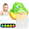 Baby Bath Toys Light Up Bath Bubble Machine with Colourful Light Bathtime Shower Bath Toys for Kids Ages 1-3 4-8 Birthday for Toddler Boys Girls
