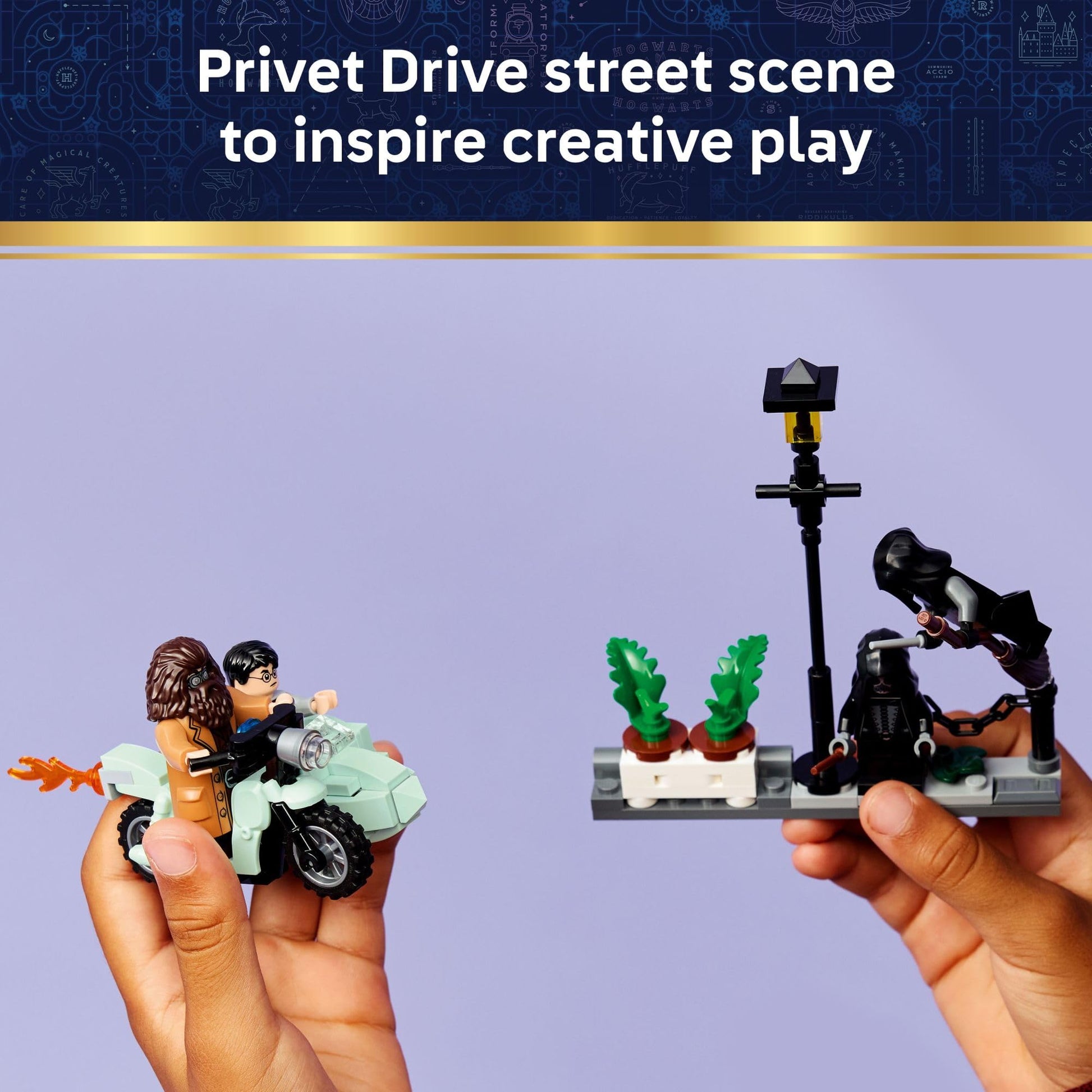 LEGO Harry Potter Hagrid & Harry’s Privet Drive Escape Building Toy for Boys & Girls - Pretend Play Set for Kids, Ages 8+ - W/Mini Hagrid's Motorcycle