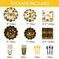 210 Pcs Construction 2nd Birthday Decorations - Includes Plates Napkins Cups Cake Cupcake Toppers Banner Hanging Swirls Tablecloths Balloons