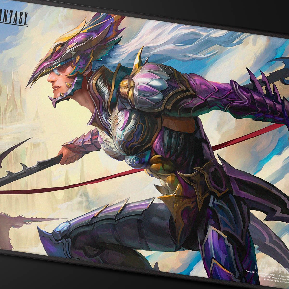 Ultra PRO - Final Fantasy x Universes Beyond Kain Highwind Black Stitched Playmat for Magic: The Gathering | Card Game Playmat, Final Fantasy