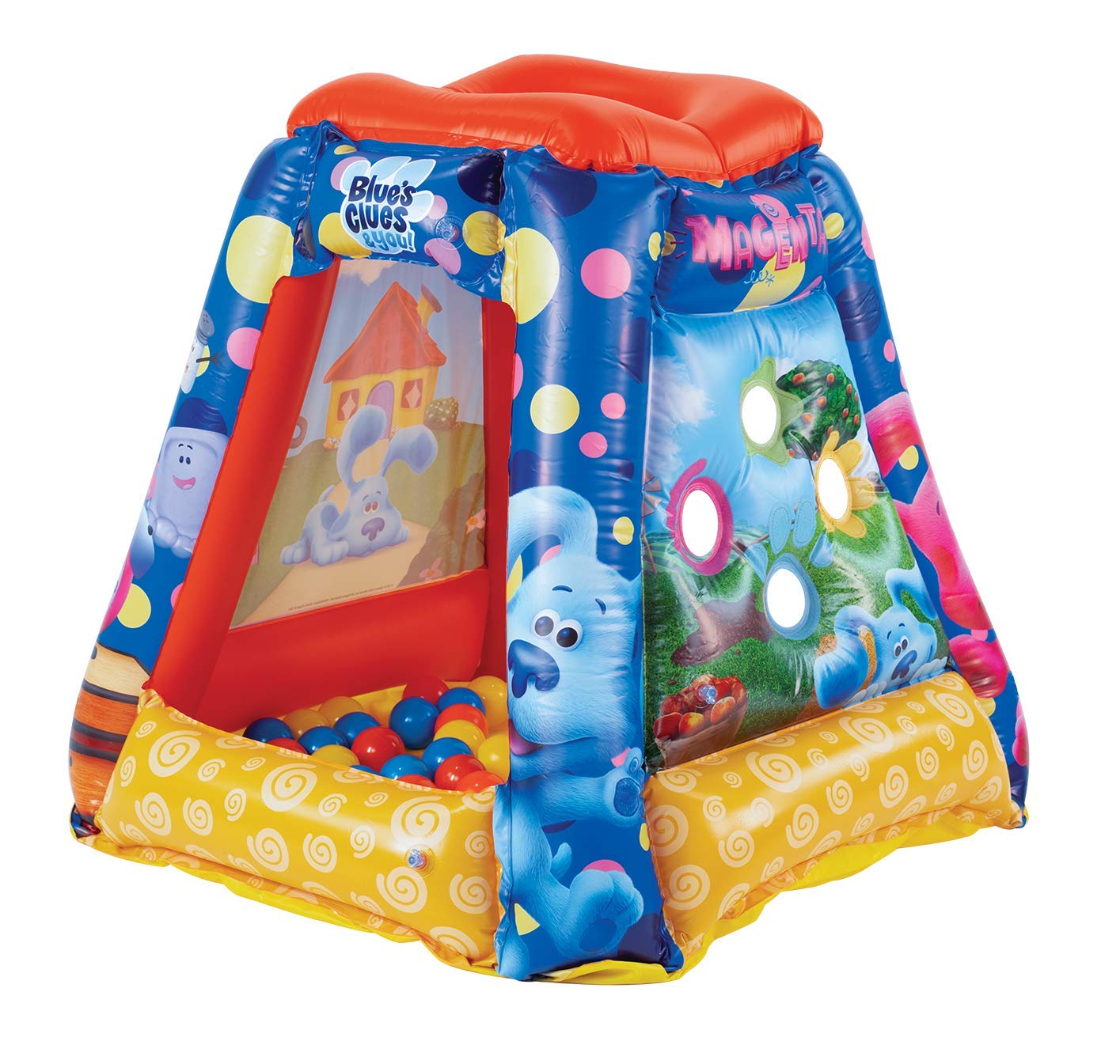 Blues Clues Blue's Clues & You! Ball Pit 20 Balls - Toddler Jungle Gym Playhouse Inflatable for Boys Girls Kids [Balls Included]