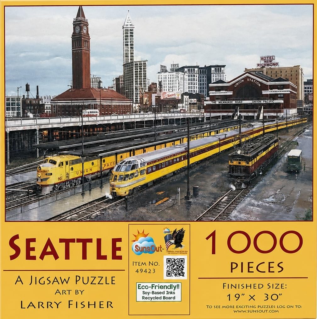 SUNSOUT INC - Seattle - 1000 pc Jigsaw Puzzle by Artist: Larry Fisher - Finished Size 19" x 30" - MPN# 49423