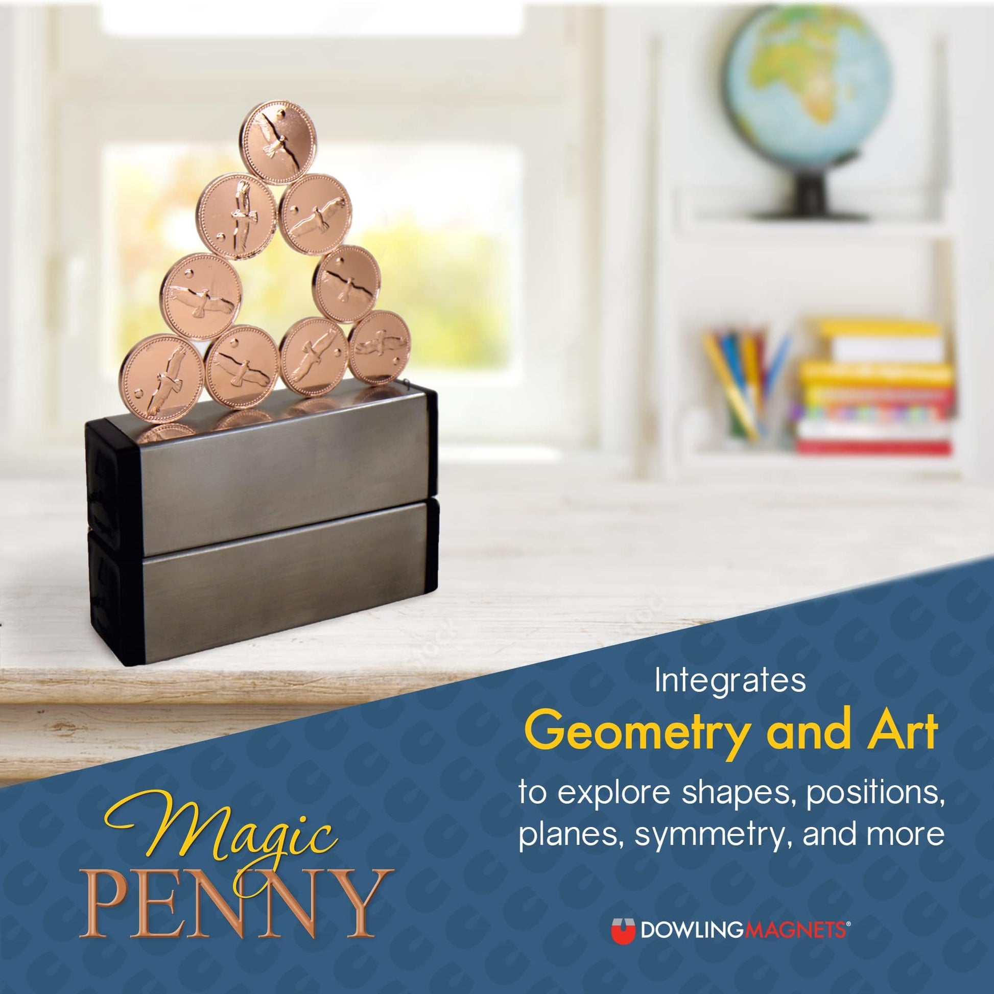 Dowling Magnets Magic Penny Magnet Kit - STEM Toy Gift for Kids 8, 9, 10, 11, 12+ Years Old - Perfect Educational Gift for Boys and Girls - Hours