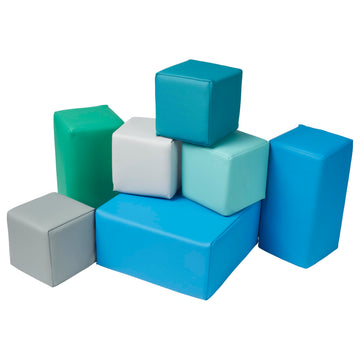Back2School Express EarlyBuilder Foam Stacking Block Set, Small, Soft Play, Contemporary, 7-Piece