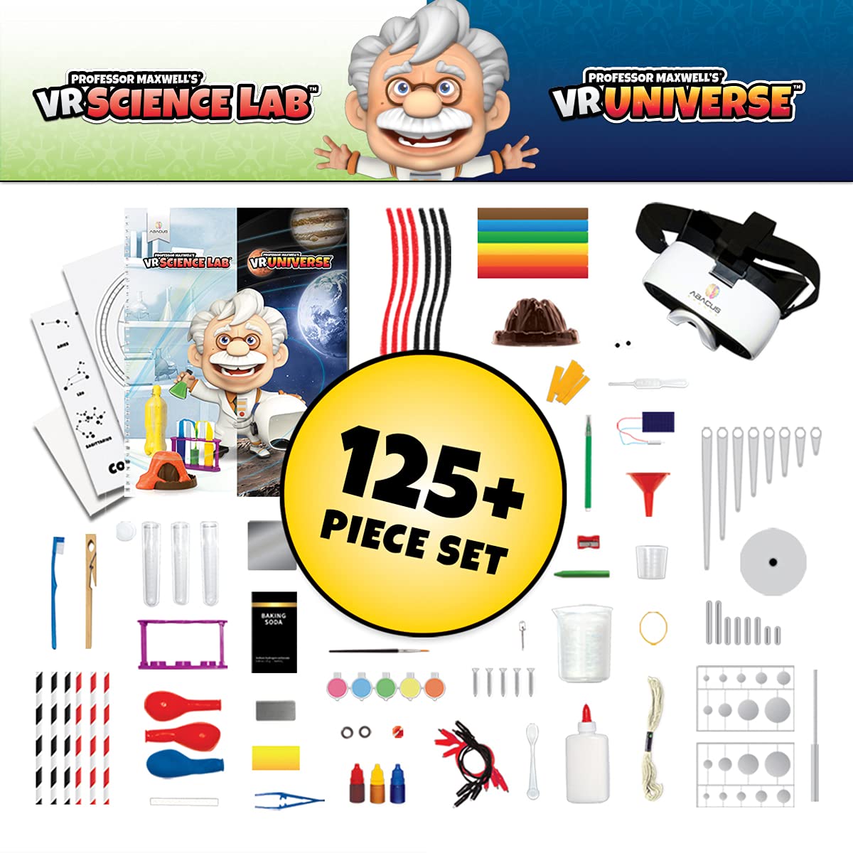 Professor Maxwell's VR Science Lab and VR Universe - Virtual Reality Kids Space Science Book and Interactive STEM Learning Activity Set (2 in 1 Combo