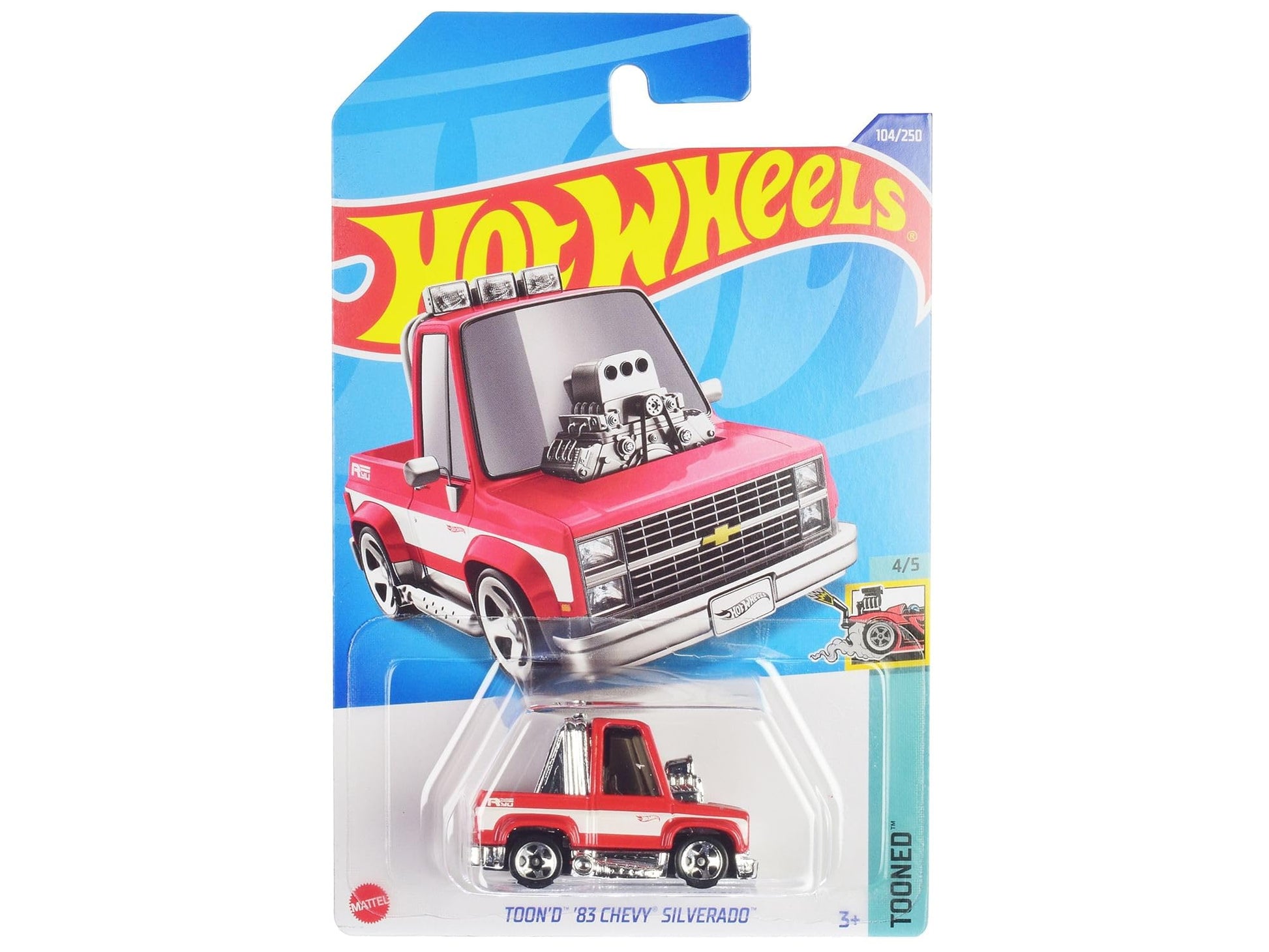 Hot Wheels HHF50 Tound '83 Basic Car, Chevy Silverado, Ages 3 and Up, Red