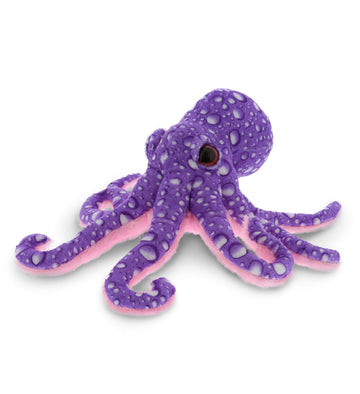 DolliBu Wild Stuffed Animal Soft Plush Collection, Best Buddy Animal Gift for Children, Adorable Nursery Zoo Sea Creature Peekaboo Critters - Purple