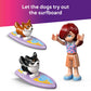LEGO Friends Surfing Dogs and Scooter Adventure - Building Toy Pretend Play Set for Kids, Girls and Boys, Ages 6+ - with 2 Minidolls and 2 Corgi Toy