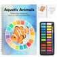 Watercolor Workbook, 24 Colors Solid Paint Set, Ocean Themed DIY Patterns, Anti-Bleed Paper, Beginner Friendly Art Kit For Adults