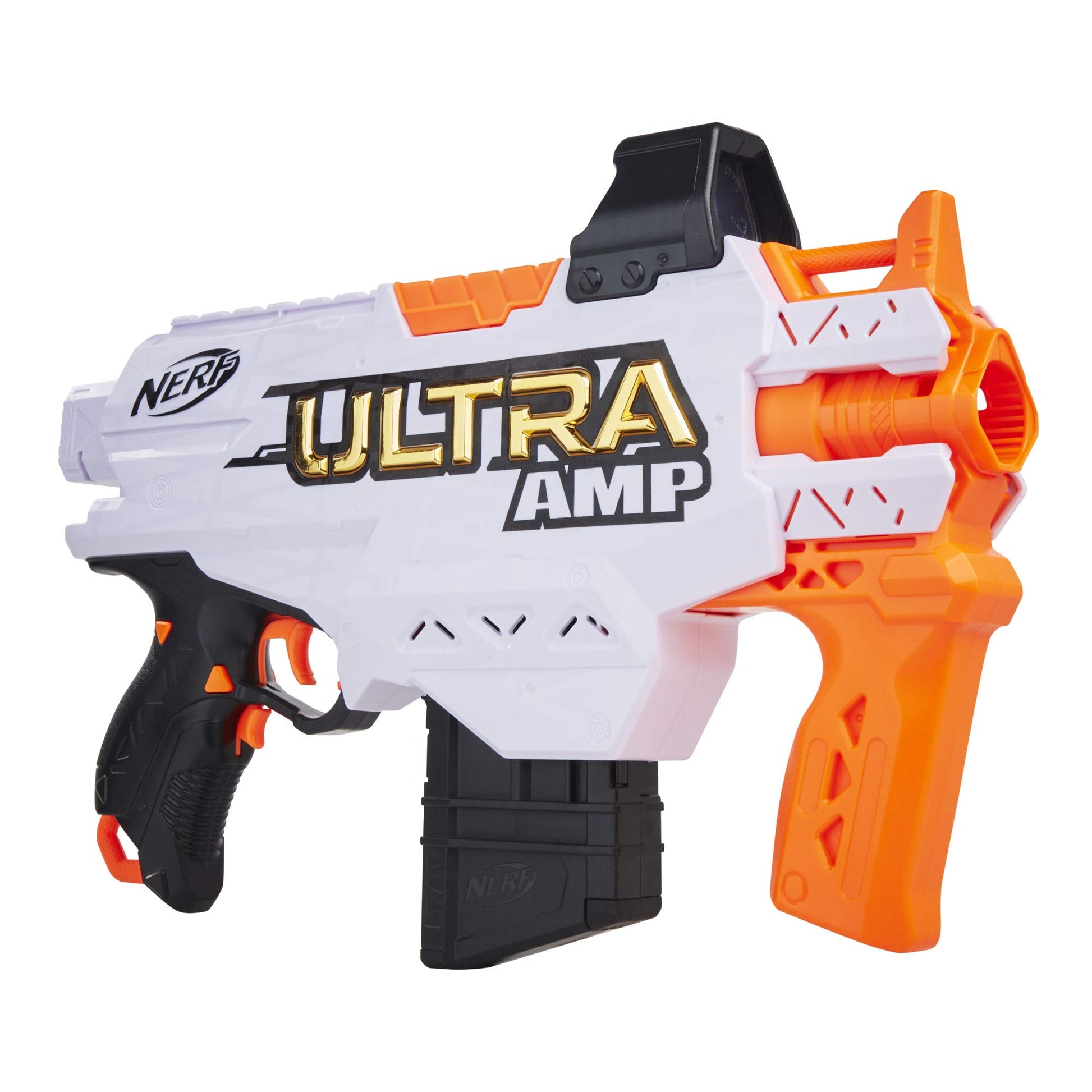 Nerf Ultra Amp Motorized Blaster, 6-Dart Clip, 6 Ultra Darts, Compatible Only Ultra Darts