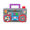 Fisher-Price Laugh & Learn Busy Boombox - UK English Edition, Retro-Inspired Musical Infant Activity Toy with Learning Content for Baby and Toddlers