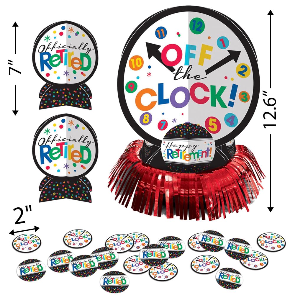 Deluxe Officially Retired Table Decorating Kit (23 Pc. Set) - Eye-Catching, Fun & Festive Centerpieces - Perfect for Retirement Parties