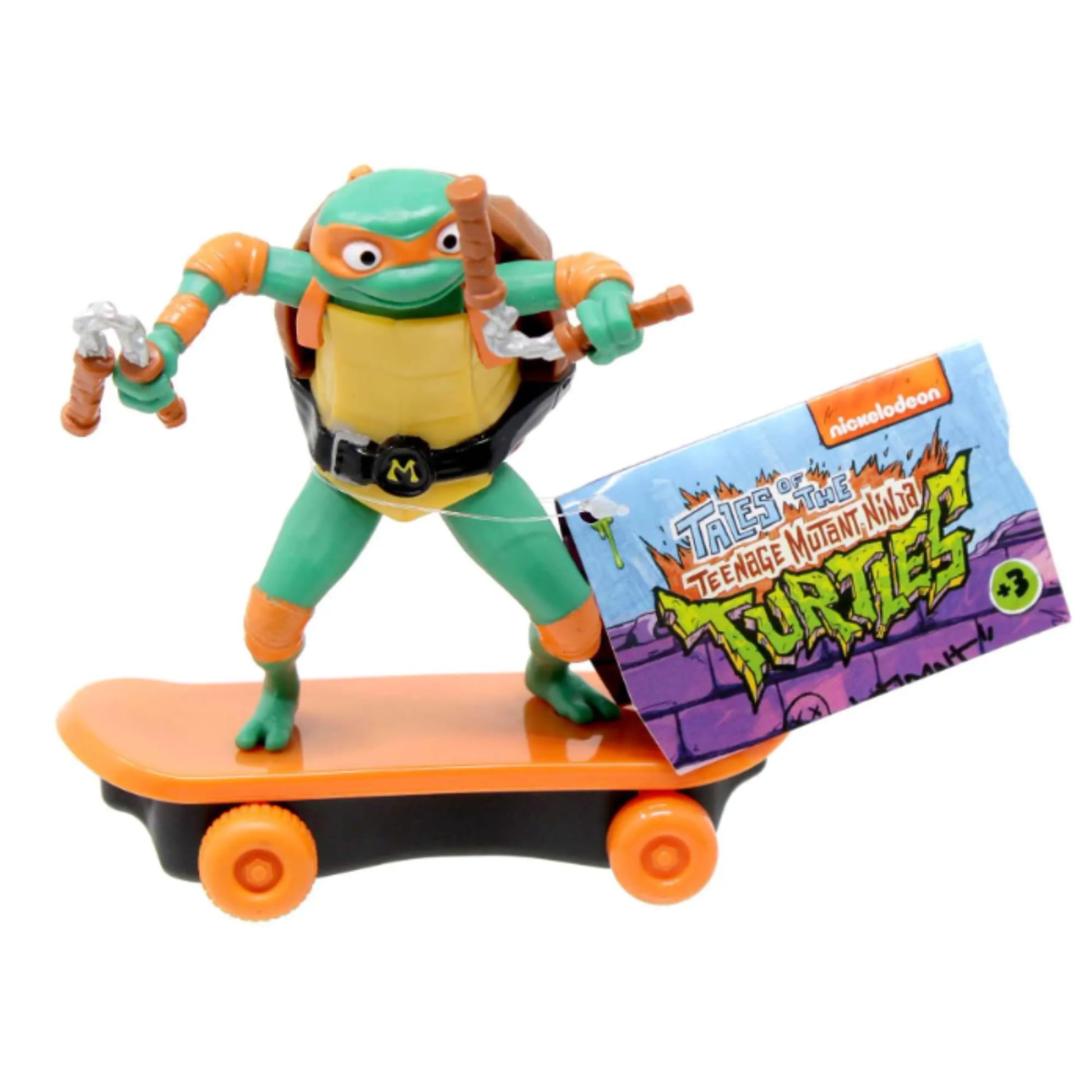 Teenage Mutant Ninja Turtles Sewer Shredders Pull Back 6" 15cm Racers on Skateboards - (Set of 4 - Michaelangelo, Raphael, Donatello & Leonardo)
