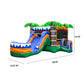 XJUMP 26ft Tropical Castle Rental Grade 15oz PVC Bouncer Slide with Pool
