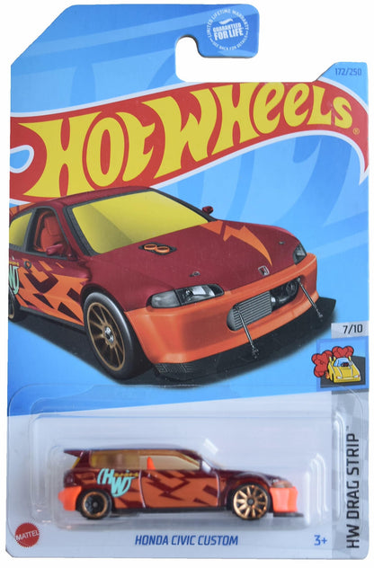 Mattel Hot Wheels Honda Civic Custom, HW Drag Strip 7/10 [red] 172/250