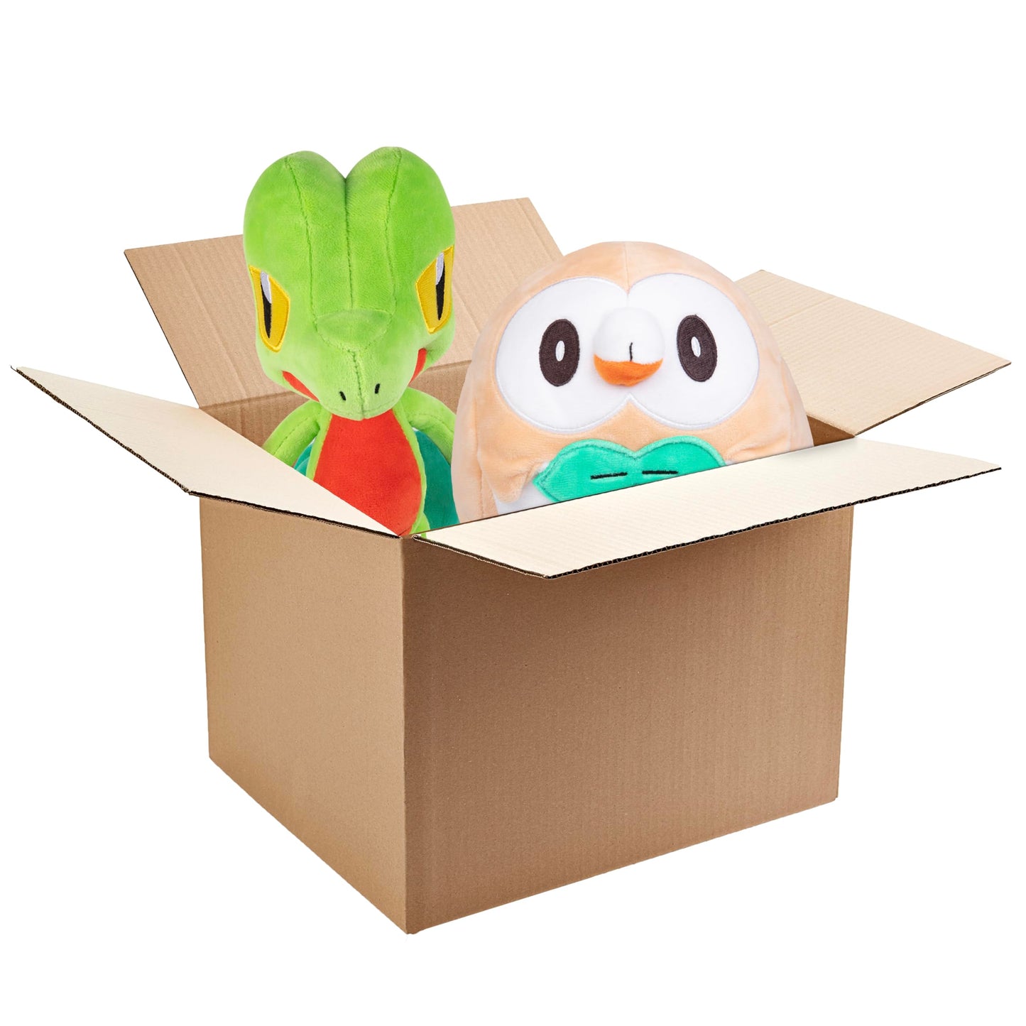 Pokemon Grass Type 8" Plush Mystery Blind Box 2-Pack - Get Two Officially Licensed 8 Inch Grass Pokemon - Authentic Collectible Soft Stuffed Animal