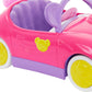 Barbie Chelsea Toy Car Set with Bear-Themed Convertible & Teddy Bear Accessory, Blonde Small Doll Wears Removable Skirt & Shoes