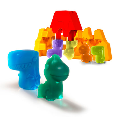 Discovery Dino Squishy Making Kit| Create 6 Squishy Dinosaur Finger Puppets| DIY Make Your Own Squishies Set| Kids Sensory Toy| STEM Chemistry
