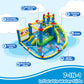 SunSwell Inflatable Water Slide for Kids Backyard with 450W Blower, Jumping Castle with Water Slide, Water Park Bounce House for Indoor and Outdoor