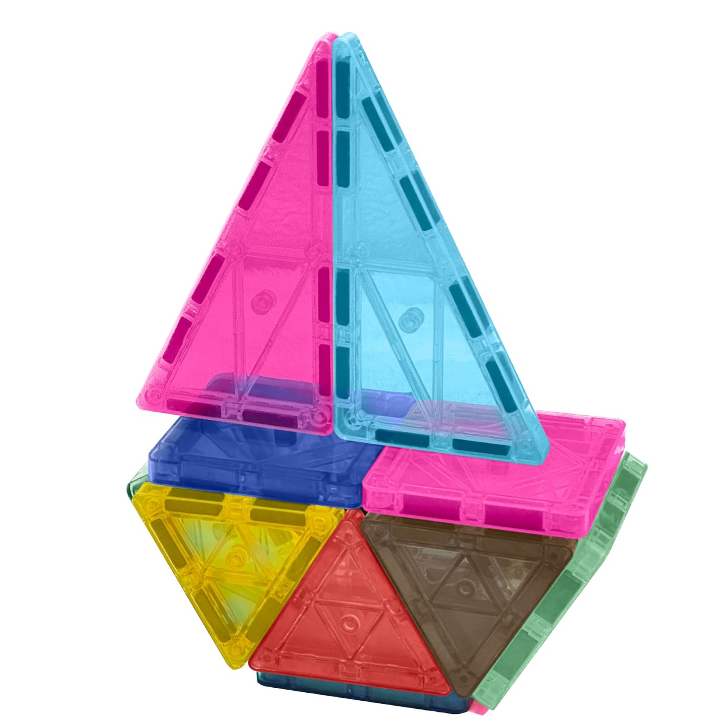 CreateOn Crayola Limited Edition Retro PIP Magnetic Tiles Set, Building Set for Kids, STEM Toys for Boys and Girls Ages 3 and Up, 14-Piece Set