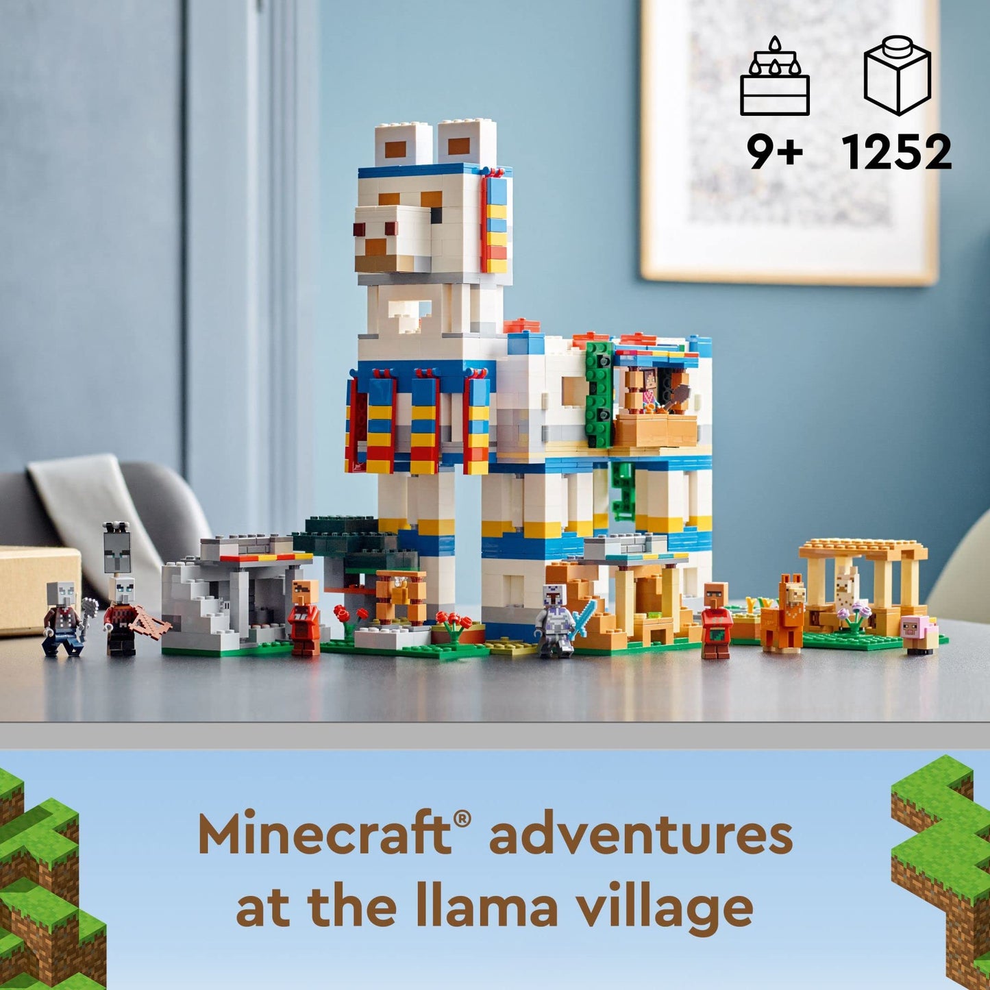 LEGO Minecraft The Llama Village Farm House Toy Building Set 21188, Minecraft Gift Idea for Kids, Boys, Girls Age 9+ Years Old, Create a Minecraft