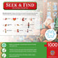 MasterPieces 1000 Piece Seek & Find Jigsaw Puzzle for Adults, Family, Or Youth - Christmas Surprise - 19.25"x26.75"