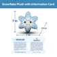 Thunderheads Snowflake Plush, Nature-Inspired Fun Plushie with Educational Card, Soft Collectible Decor,Sustainably Made Weather Gift for Winter Joy