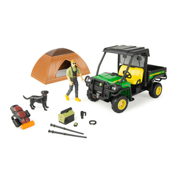 TOMY Big Farm Outdoor Adventure Toy Playset- 1:16 Scale - Includes John Deere Gator RSX 860i, Camping Accessories, and Two Toy Figures - John Deere