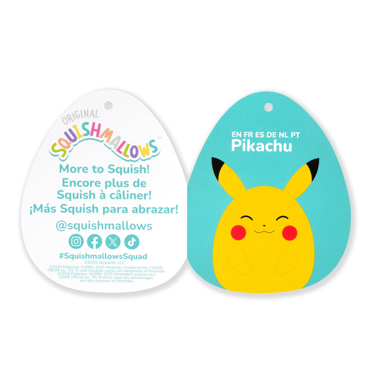 Squishmallows Original 20in Happy Pikachu Pokémon Plush - Ultrasoft Official Jazwares Plush (Jumbo)