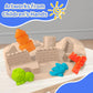 50 Ps Deluxe Sand Molds Tools Set, Sandbox Toddlers Toys, Beach Sand Castle Building, Indoor Outdoor Sensory Kids Play - Safari Animals, Mini Castles