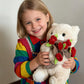 YUKOUQIAN Teddy Bear Stuffed Animal Cute Flower Plush Doll Toy 8 inch for Girls Boys Christmas(Bear hat Flower)
