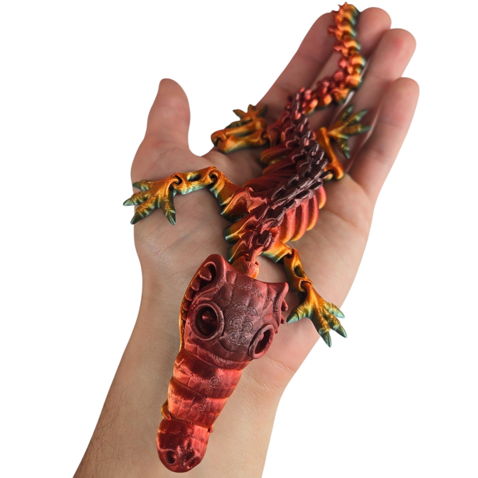 Articulated Skeleton Crocodile Figurine - Striking Gothic Desk Decor for Shelf Display or Unique Gift - 3D Printed in Canada