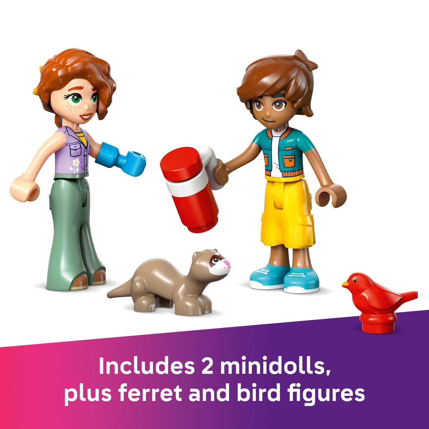 LEGO Friends Autumn’s Room Building Toy - Pretend Play Set for Kids, Girls and Boys, Ages 6+ - with 2 Minidolls, Bandit The Ferret, and Bird Figure -