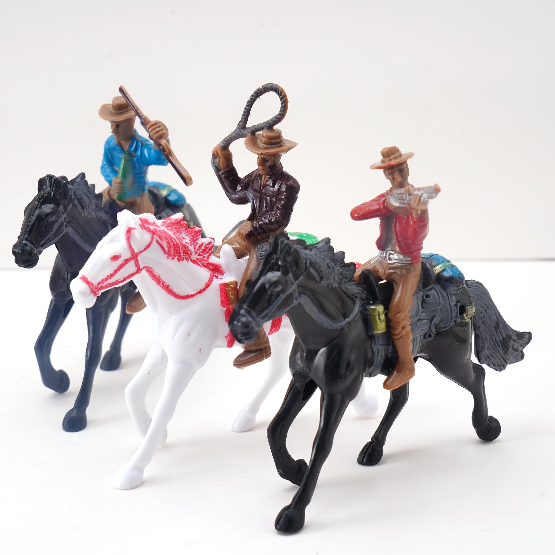 Zaleny Cowboys and Indians Figure Playset Toy Native American Figures with Horses and Trees for School Projects Wild West Figurines 48 Pcs