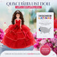 18” Quinceañera Last Doll with Umbrella Dress Stand - Última Muñeca Mis Quince Años Keepsake, Traditional Hispanic Mis 15 Doll, Ceremony & Table