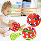4 Pack Wooden Lacing Toy,Educational Threading Activity Puzzles,Learning Fine Motor Skill Travel Toy,Wooden Fruit Threading Set for Toddlers Kids 3 4