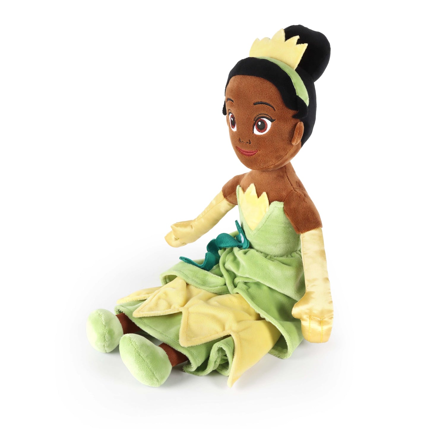 Jay Franco Kids Plush Pillow Buddy - 22 Inches Ultra-Soft Stuffed Plushie & Cozy Pillow, Official Licensed Product, Green - Princess Tiana