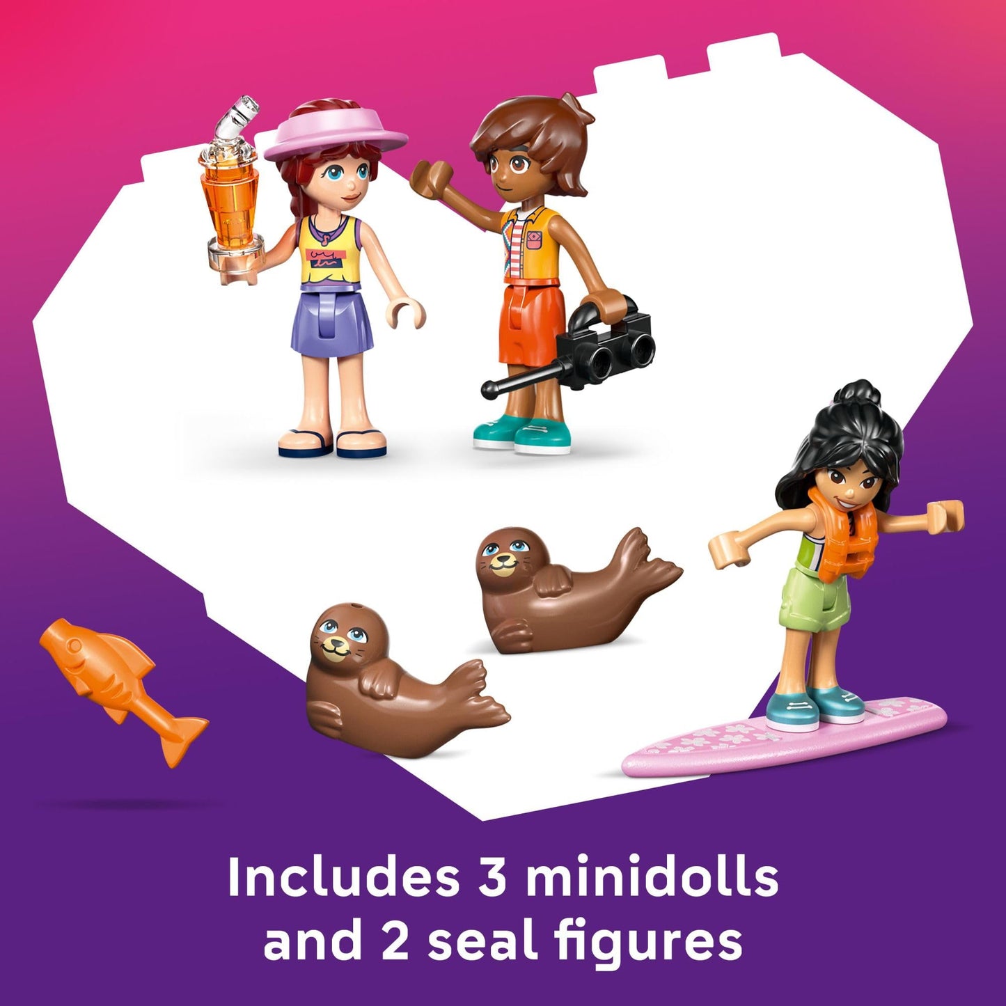 LEGO Friends Beach House with Seals Building Toy for Girls & Boys - Pretend Play Set for Kids, Ages 7+ - W/3 Minidolls, 2 Toy Animals, & Accessories