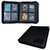 Toploader Binder for 112 Top Loaders - 4 Pocket Trading Card Case - Pokemon, MTG, Sport Cards - Zip Binder - Level Up Pro (Matte Black)