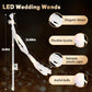 50 PCS Wedding Wands with Ribbons & Bells, Romantic Sparkle with Three Light Modes, Light up Wands for Wedding Send off, New Year, Birthday Party